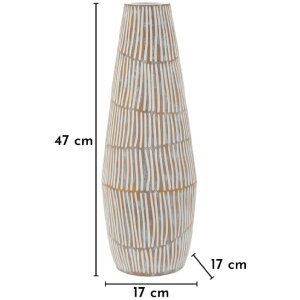 Vase "Hanoi" Mauro Ferretti, blanc mat, Ø17x47 cm