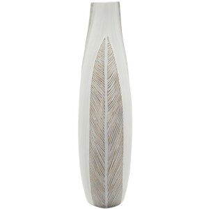 Vase "Ho Chi Minh" Mauro Ferretti — Blanc craquelé, design sculptural