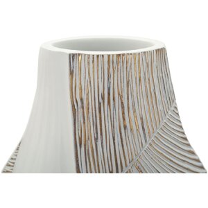 Vase "Ho Chi Minh" Mauro Ferretti — Blanc craquelé, design sculptural