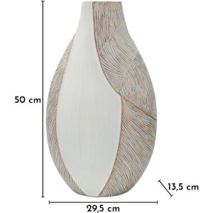 Vase "Ho Chi Minh" Mauro Ferretti — Blanc craquelé, design sculptural