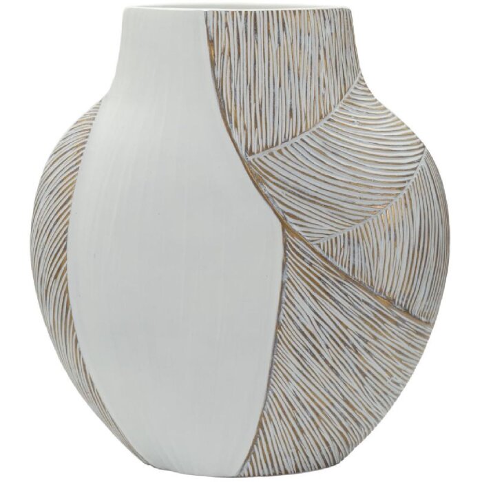 Vase "Ho Chi Minh" Mauro Ferretti – Blanc émaillé, design sculptural