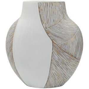 Vase "Ho Chi Minh" Mauro Ferretti – Blanc émaillé, design sculptural