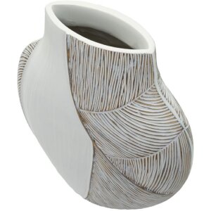 Vase "Ho Chi Minh" Mauro Ferretti – Blanc émaillé, design sculptural