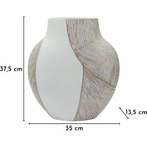 Vase "Ho Chi Minh" Mauro Ferretti – Blanc émaillé, design sculptural