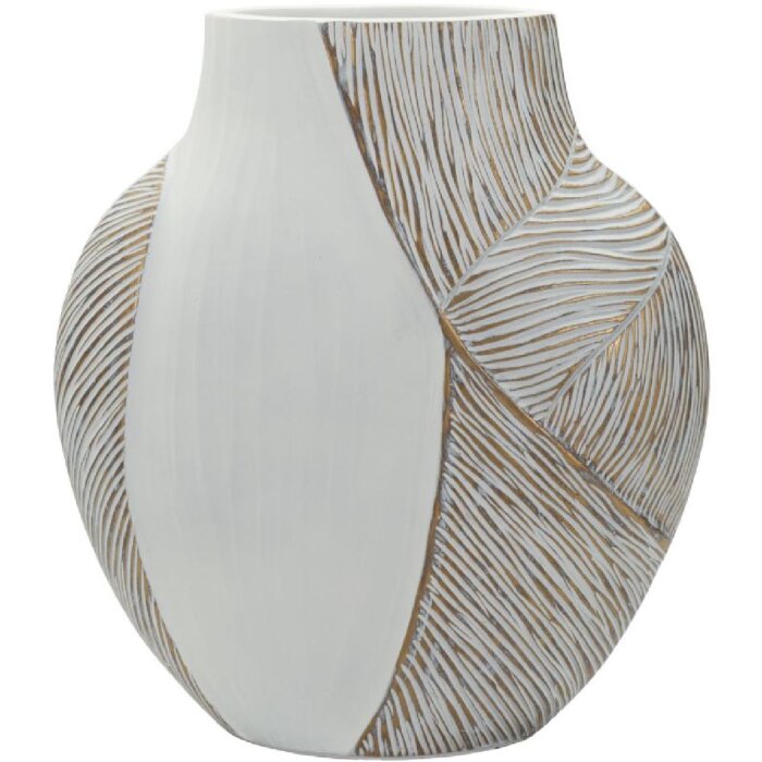 Vase "Ho Chi Minh" Mauro Ferretti, blanc mat, design sculptural moderne