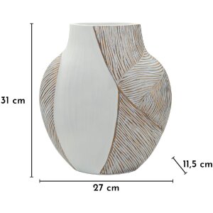 Vase "Ho Chi Minh" Mauro Ferretti, blanc mat, design sculptural moderne