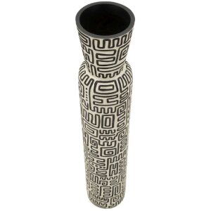 Vase "Nairobi" Mauro Ferretti – Blanc/Noir, Ø16x86 cm