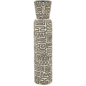 Vase "Nairobi" Mauro Ferretti — Blanc/Noir, Ø15,5x65 cm