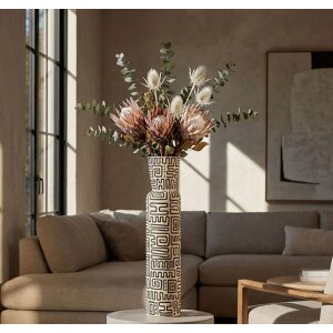 Vase "Nairobi" Mauro Ferretti — Blanc/Noir, Ø15,5x65 cm