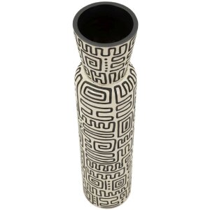 Vase "Nairobi" Mauro Ferretti — Blanc/Noir, Ø15,5x65 cm