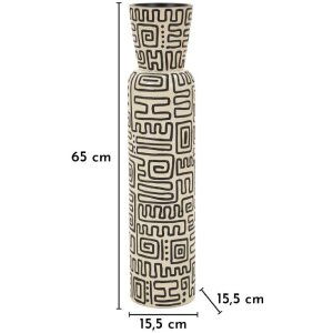 Vase "Nairobi" Mauro Ferretti — Blanc/Noir, Ø15,5x65 cm