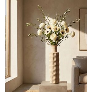 Vase extérieur Mauro Ferretti "Sand" beige Ø24,5x97 cm