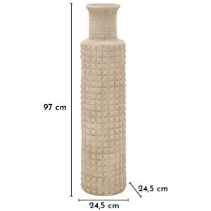 Vase extérieur Mauro Ferretti "Sand" beige Ø24,5x97 cm