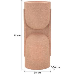 Support de pot de fleurs extérieur "Nui" Mauro Ferretti 38x36x91 cm Rouge