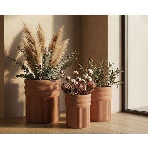 Kit de 3 cachepots COLOMBIA Mauro Ferretti - Rouge