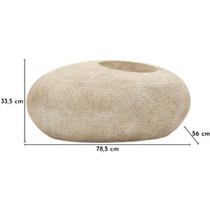 Pot de jardin STONE Mauro Ferretti, gris, extérieur 78,5x56x33,5 cm