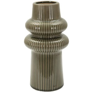 Vase Harmony Mauro Ferretti, céramique verte brillante, Ø13x25cm