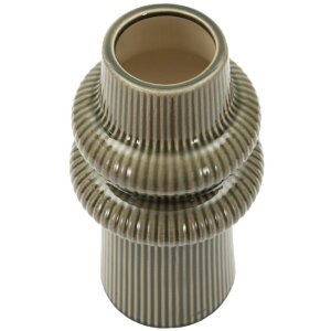 Vase Harmony Mauro Ferretti, céramique verte brillante, Ø13x25cm