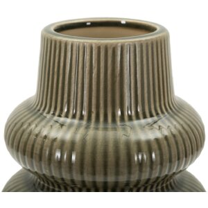 Vase Harmony Mauro Ferretti, céramique verte brillante, Ø13x25cm