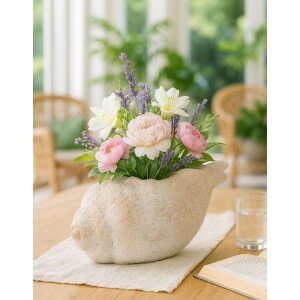 Vase Shell Sand Beige Mauro Ferretti