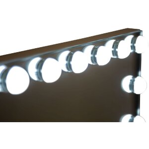 Miroir de table Hollywood LED Mauro Ferretti 55x14x43 cm Blanc