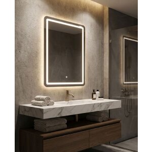 Miroir mural LED simple Mauro Ferretti 60x3,5x80 cm