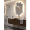 Miroir mural LED ovale Mauro Ferretti 60x80 cm