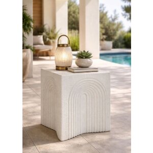 Mauro Ferretti Beistelltisch ARC Creme 40.5x40.5x50.5cm