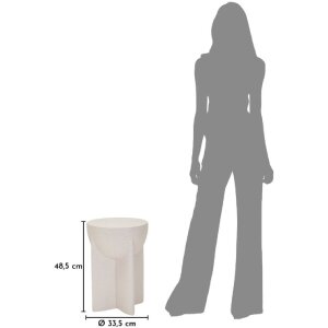 Mauro Ferretti Beistelltisch History Ø33,5x48,5 cm Creme