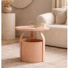 Table d’appoint Mauro Ferretti Iris Rose Ø44x43 cm