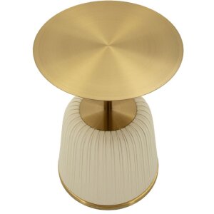 Tablette dappoint Mauro Ferretti Egle Blanc/Or Ø40x55 cm