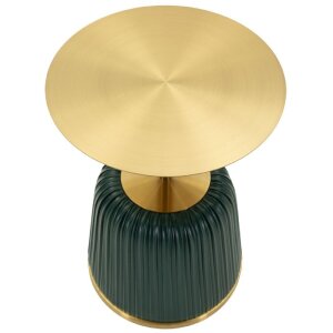 Table dappoint Mauro Ferretti Egle Vert/Or Ø40x55 cm