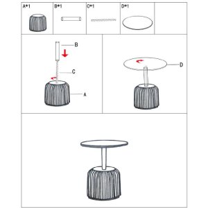 Table dappoint Mauro Ferretti Egle Vert/Or Ø40x55 cm