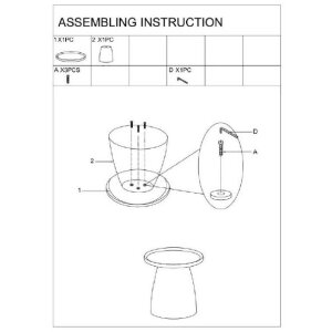 Table basse Mauro Ferretti Geax Rouge Ø50x45 cm