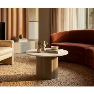 Mauro Ferretti Beistelltisch Frankfurt Marble 46x48x39 cm Grau Weiß