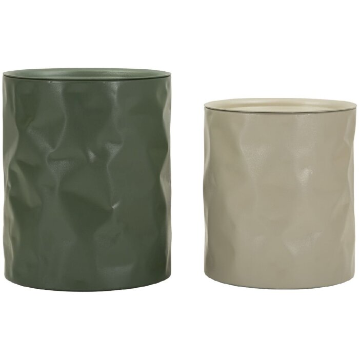 Set de tables dappoint Mauro Ferretti Norimberga 2 pièces métal blanc vert