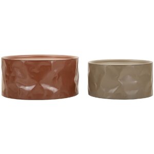 Mauro Ferretti Couchtisch Set Norimberga 2 teilig Metall Rot Weiß