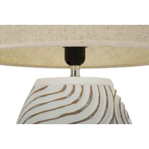 Mauro Ferretti Tischlampe Oblix Ø35x55 cm Polyresin Eisen Stoff