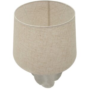 Lampe de table Mauro Ferretti Ester Ø40x63 cm, ivoire, polyrésine, fer, tissu