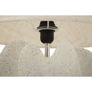 Lampe de table Mauro Ferretti Ester Ø40x63 cm, ivoire, polyrésine, fer, tissu