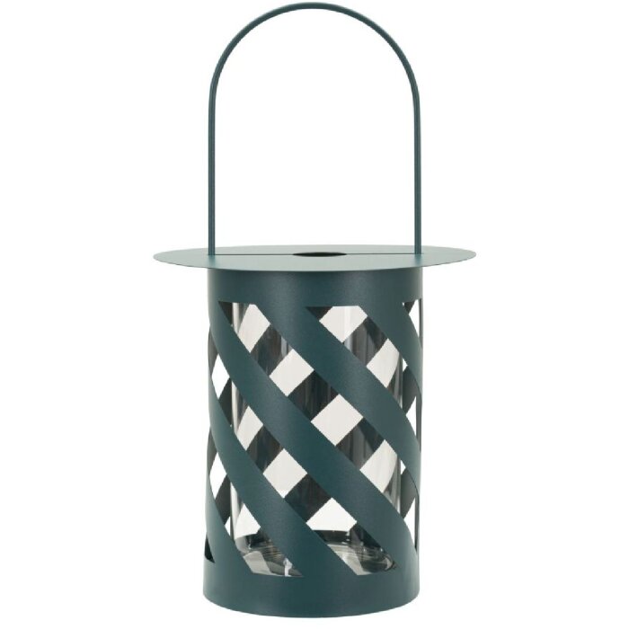 Mauro Ferretti Laterne Saturno Ottanio Twist Ø23x43 cm Metall Glas