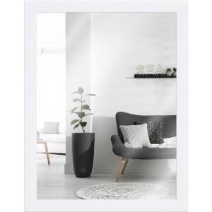 Miroir mural H980 en bois massif blanc veiné 40x60 cm