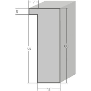 Cadre photo MendeFrames H980 en bois noir moucheté 70x70 cm avec verre artificiel
