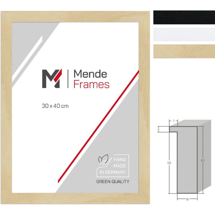 Cadre photo en bois massif MendeFrames H980 – 55 mm
