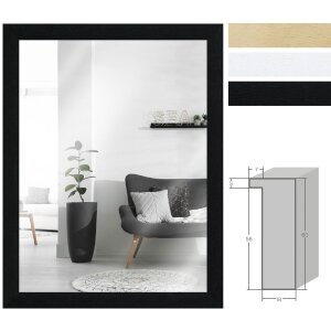 Miroir mural en bois massif MendeFrames – Design moderne, finition naturelle
