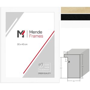 Cadre photo MendeFrames en bois massif 40 mm - Nature,...