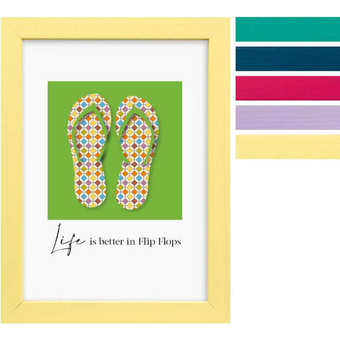 Cadre photo Goldbuch Lunaro – bois, profil plat, 3 tailles, verre