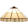 LumiLamp 5LL-3087 Abat-jour Tiffany Ø 32x16 cm Beige Verre Triangle
