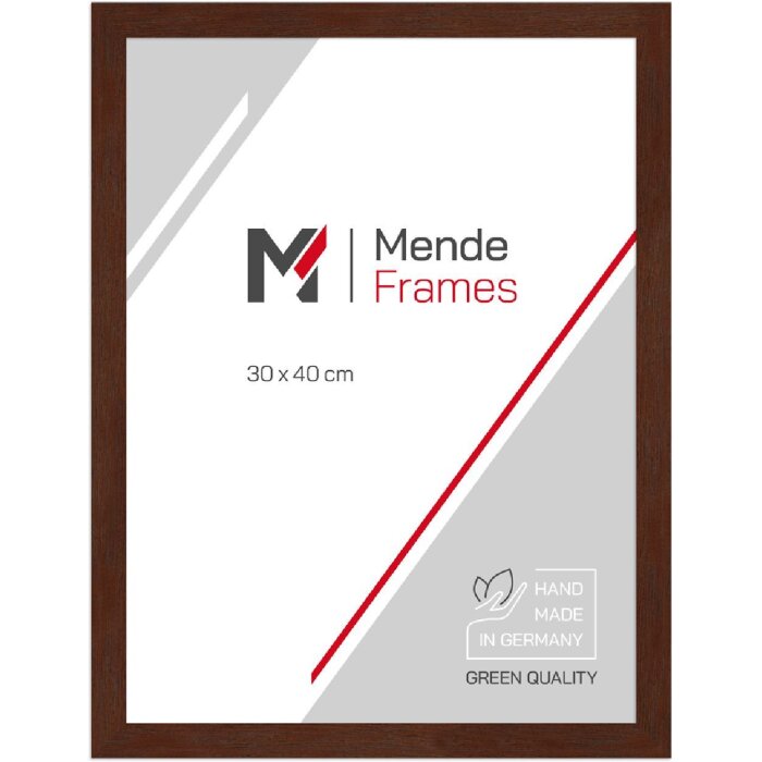 Cadre mural en bois massif MendeFrames 30x60 cm, verre transparent