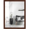 Cadre miroir H960 noyer 30x60 cm - design minimaliste bois laqué